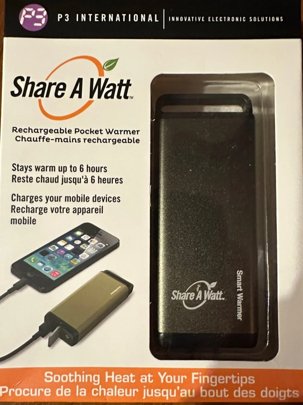 Rechargeable Pocket Warmer & Mobile Charger - Olive Green